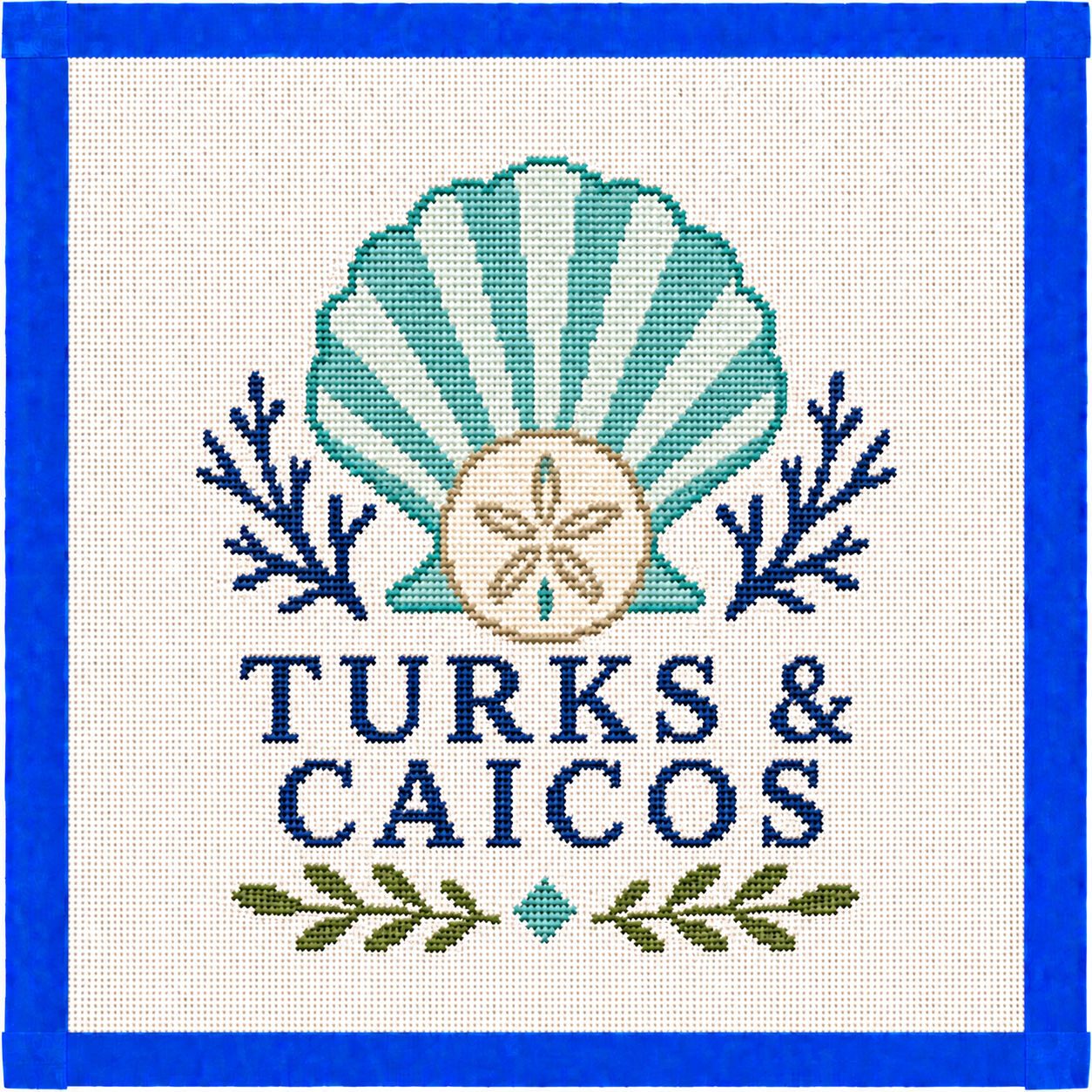 Turks & Caicos Printed Needlepoint Canvas