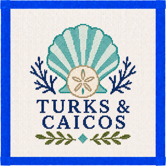 Turks & Caicos Printed Needlepoint Canvas