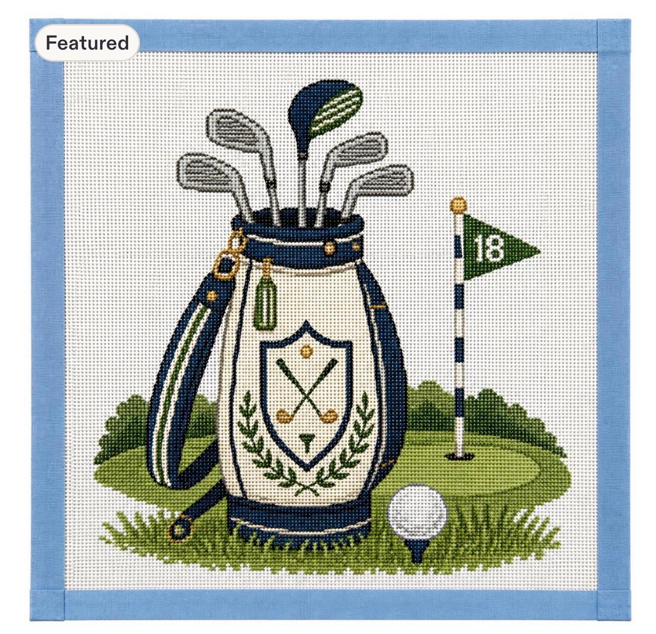 18th Hole Printed Needlepoint Canvas