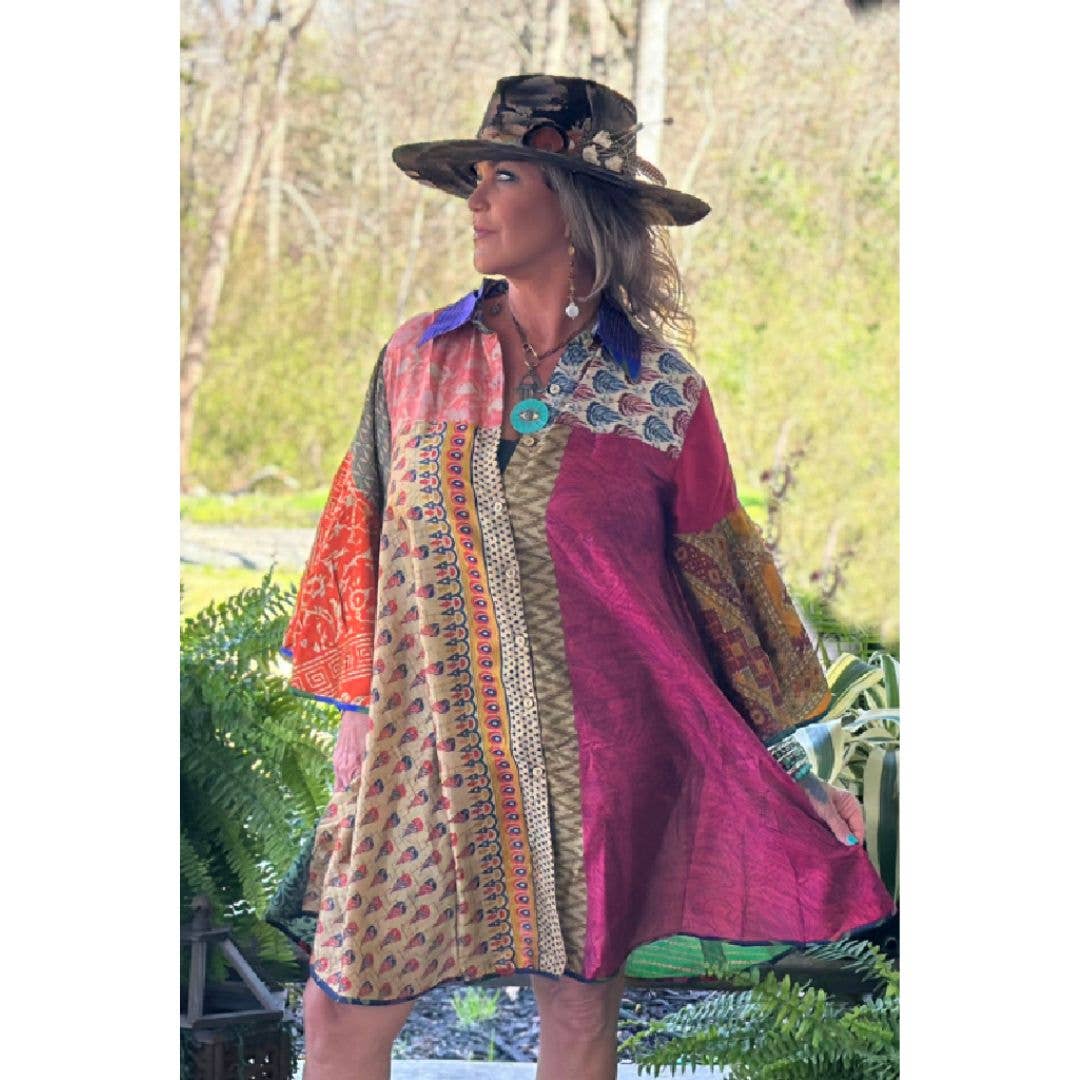 Jaded Gypsy Sari Sunrise Tunic