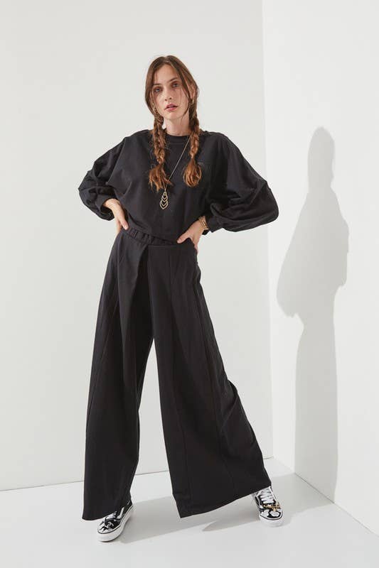 Terry Wide Leg Pants