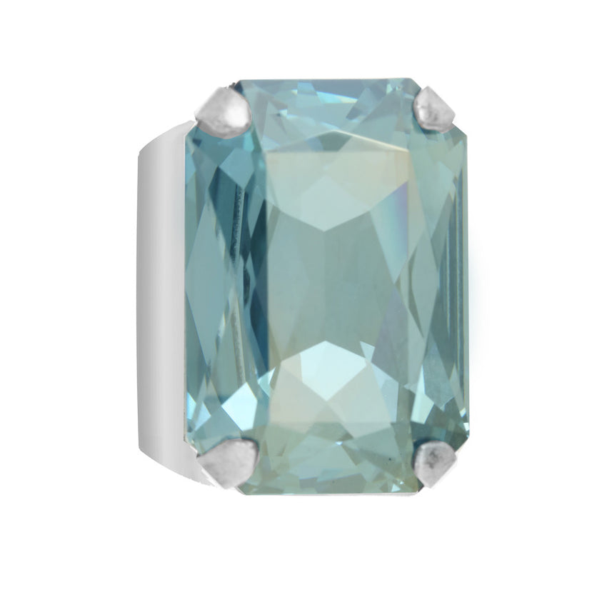 TOVA Mini Soleil Silver Aqua Champagne Ring- R4457MASAQCH