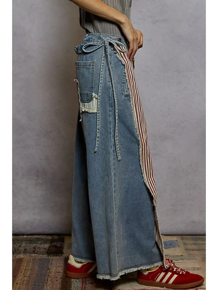 Stars & Stripes/Camo Wide Leg Pant
