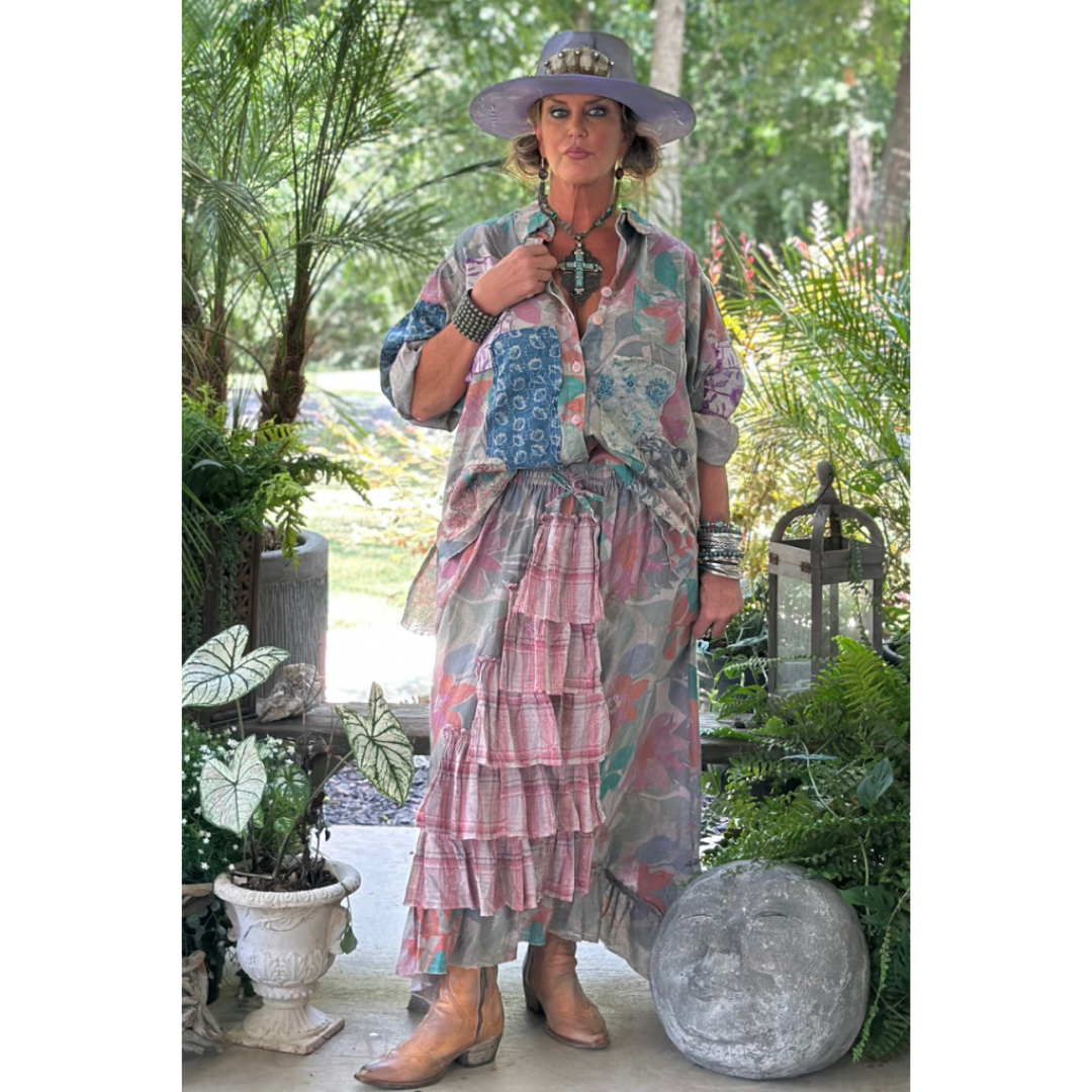 Fields of Dreams Skirt - Faded Garden: One Size