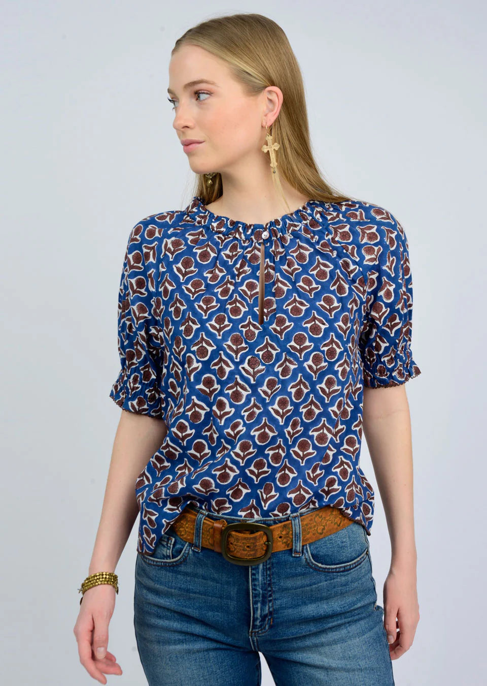 Ivy Jane Make A Wish Peasant Block Floral Top