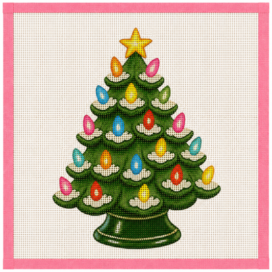 Ceramic Christmas Tree Needlepoint Canvas