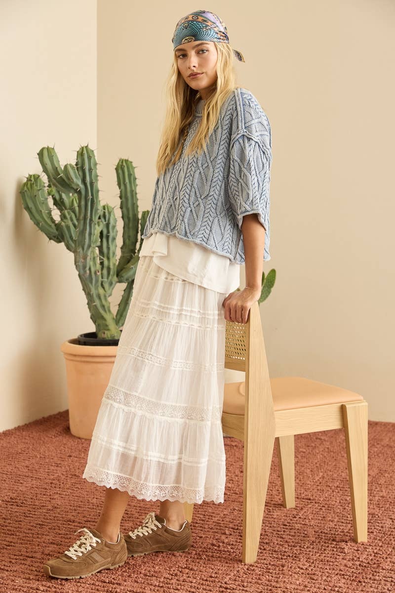 Denim Blue Oversize Sweater