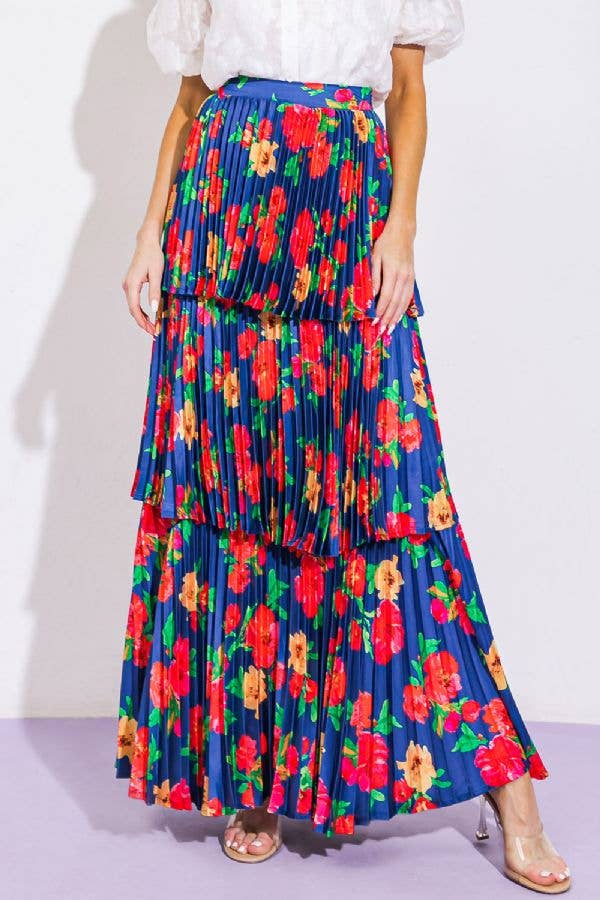 Fields of Floral Tiered Skirt