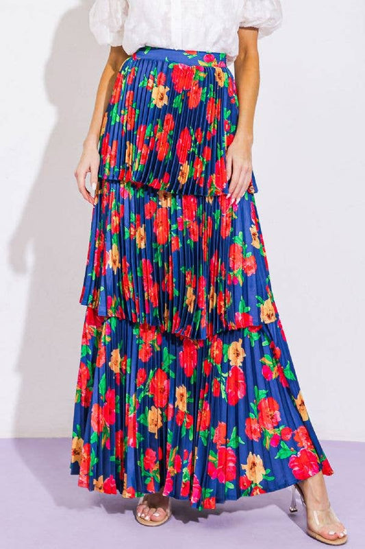 Fields of Floral Tiered Skirt