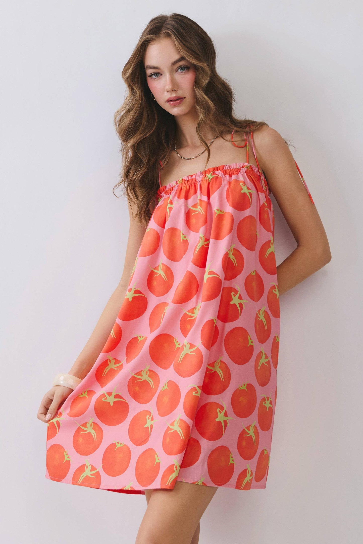 Ripe as A Tomato Swing Dress