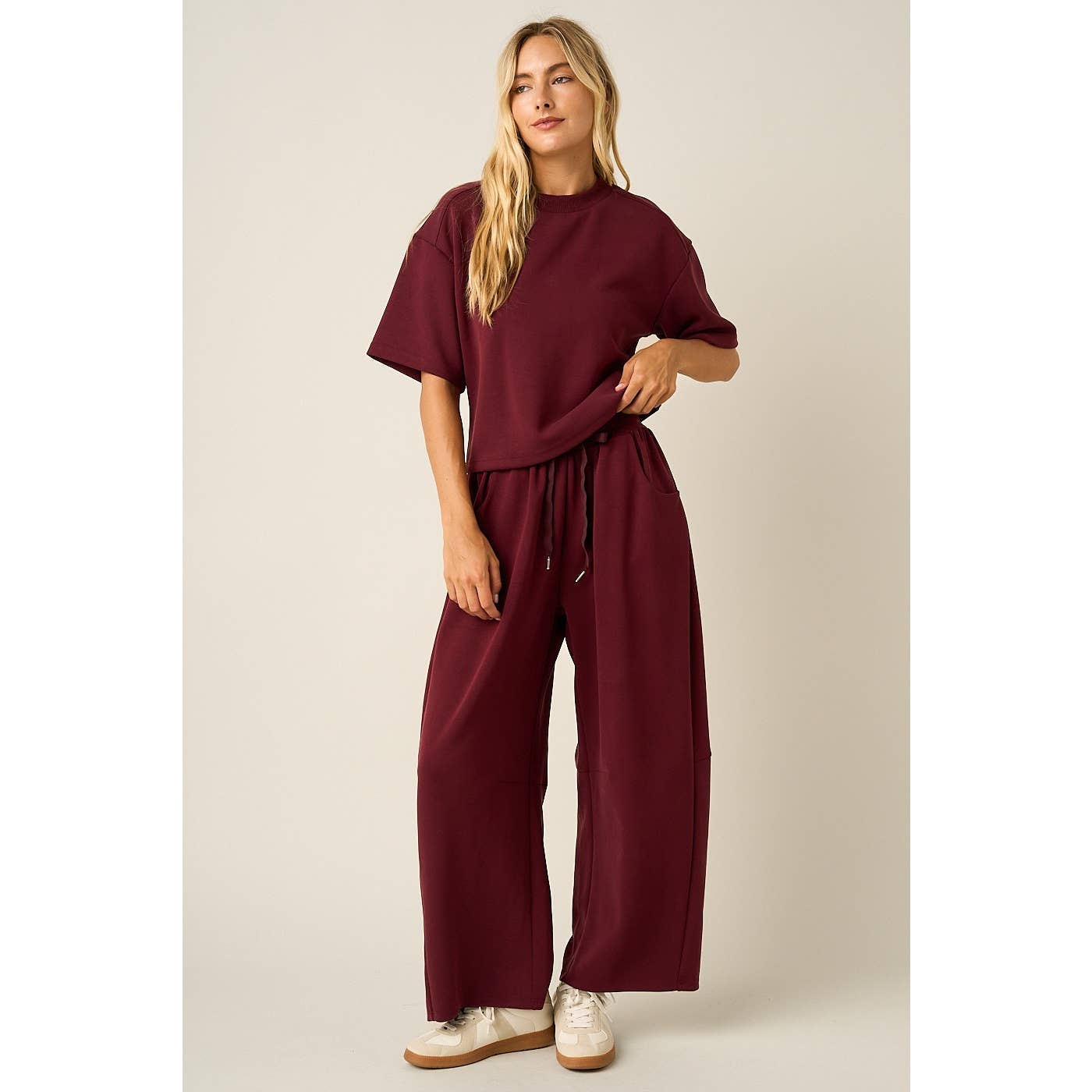 Cloud Knit Barrel Pant Set