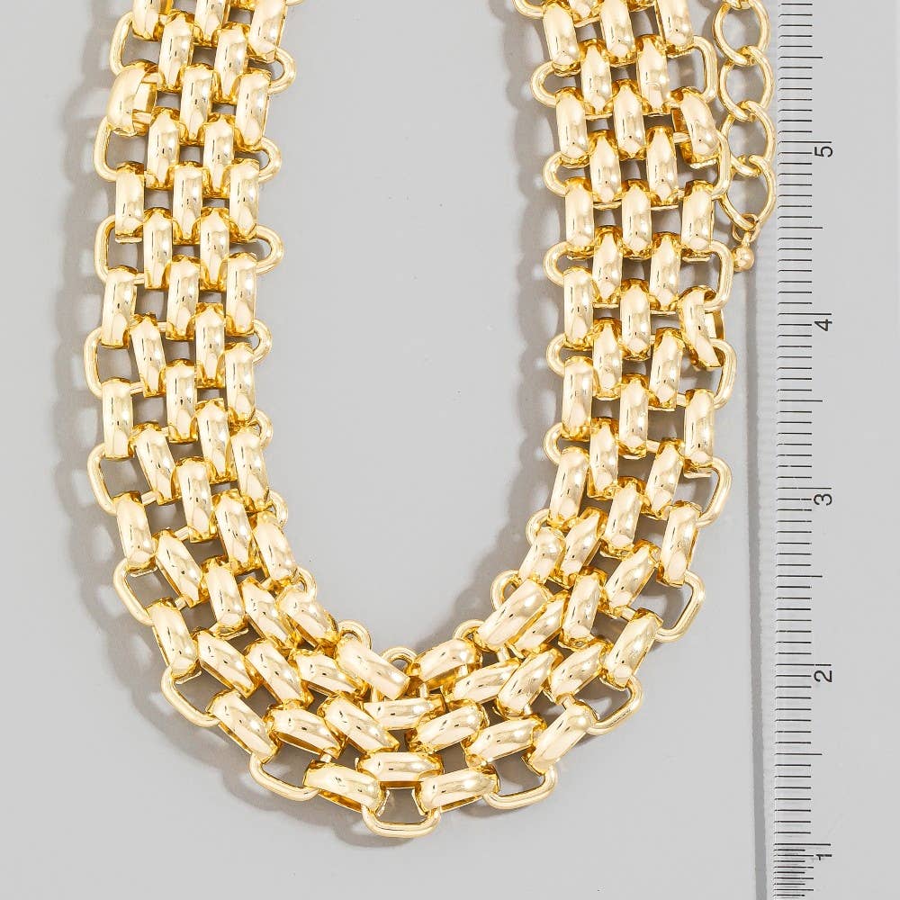 Chunky Layered Gold Chain Necklace