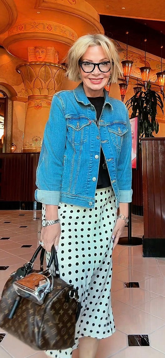 Polka Dot Midi Skirt