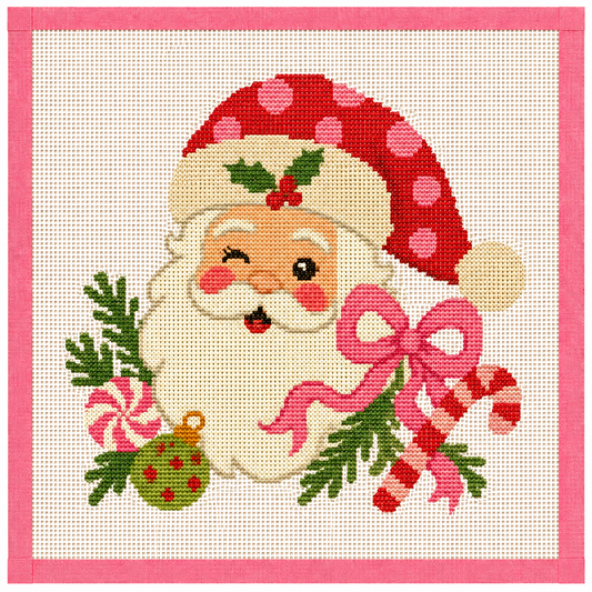 Whimsy Santa Halloween Printed Needlepoint Canvas