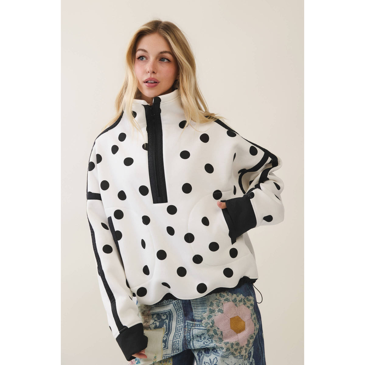 Polka Dot Pull Over