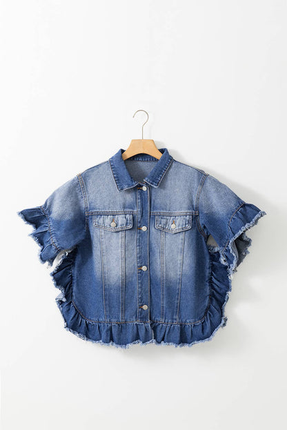 Raw Edge Denim Jacket