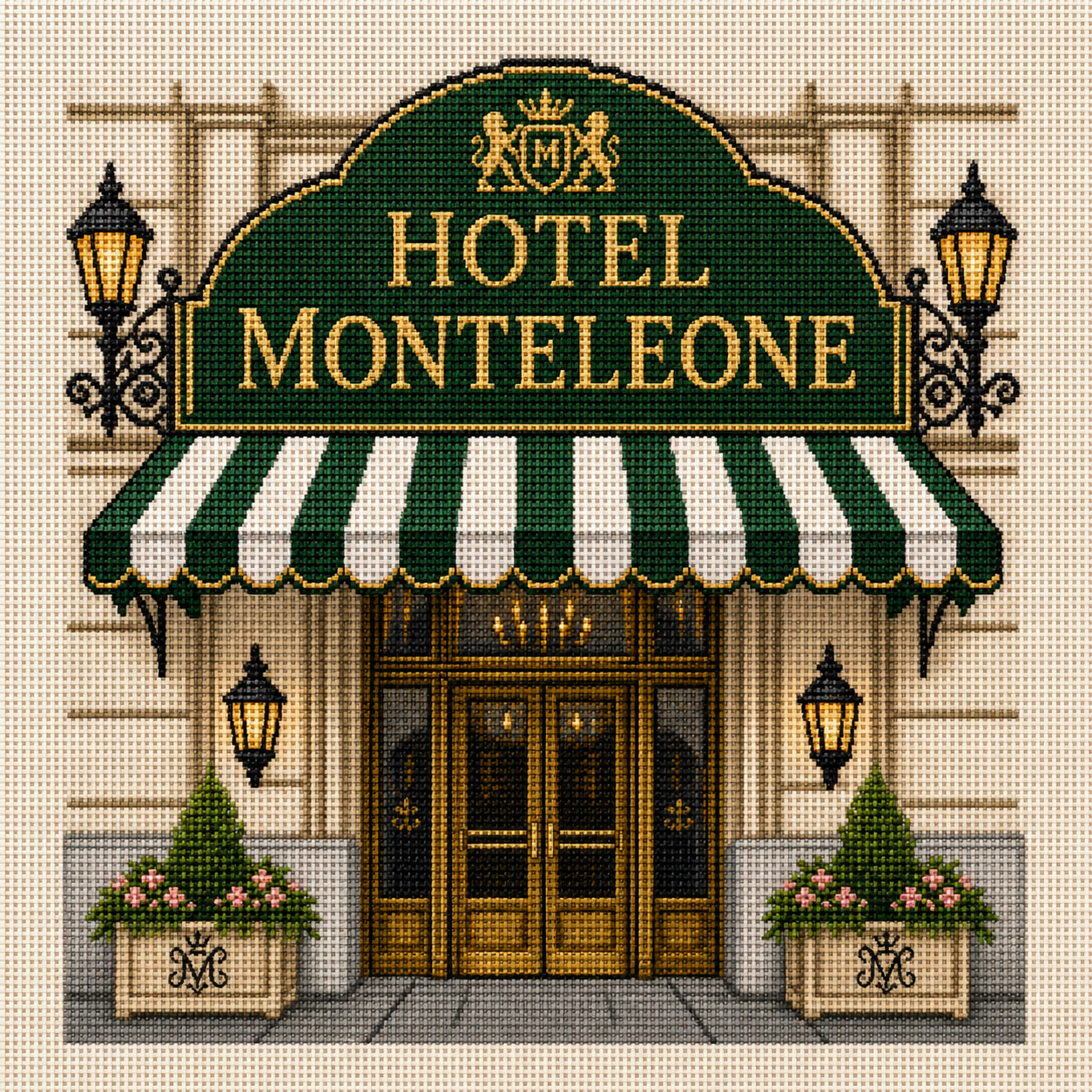 Hotel Monteleone Printed Needlepoint Canvas