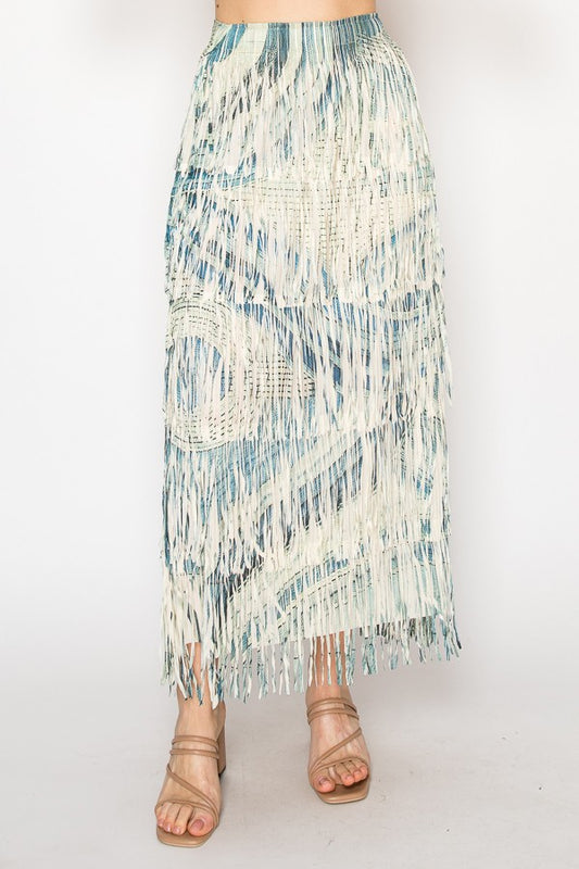 Layered Fringe Tiered Skirt