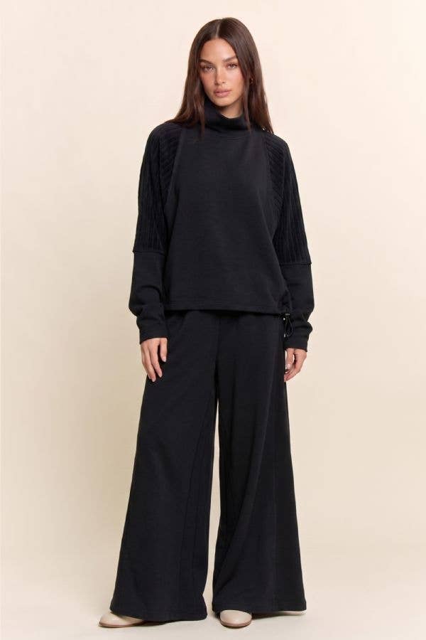 Mixed Moments Mock Neck Set