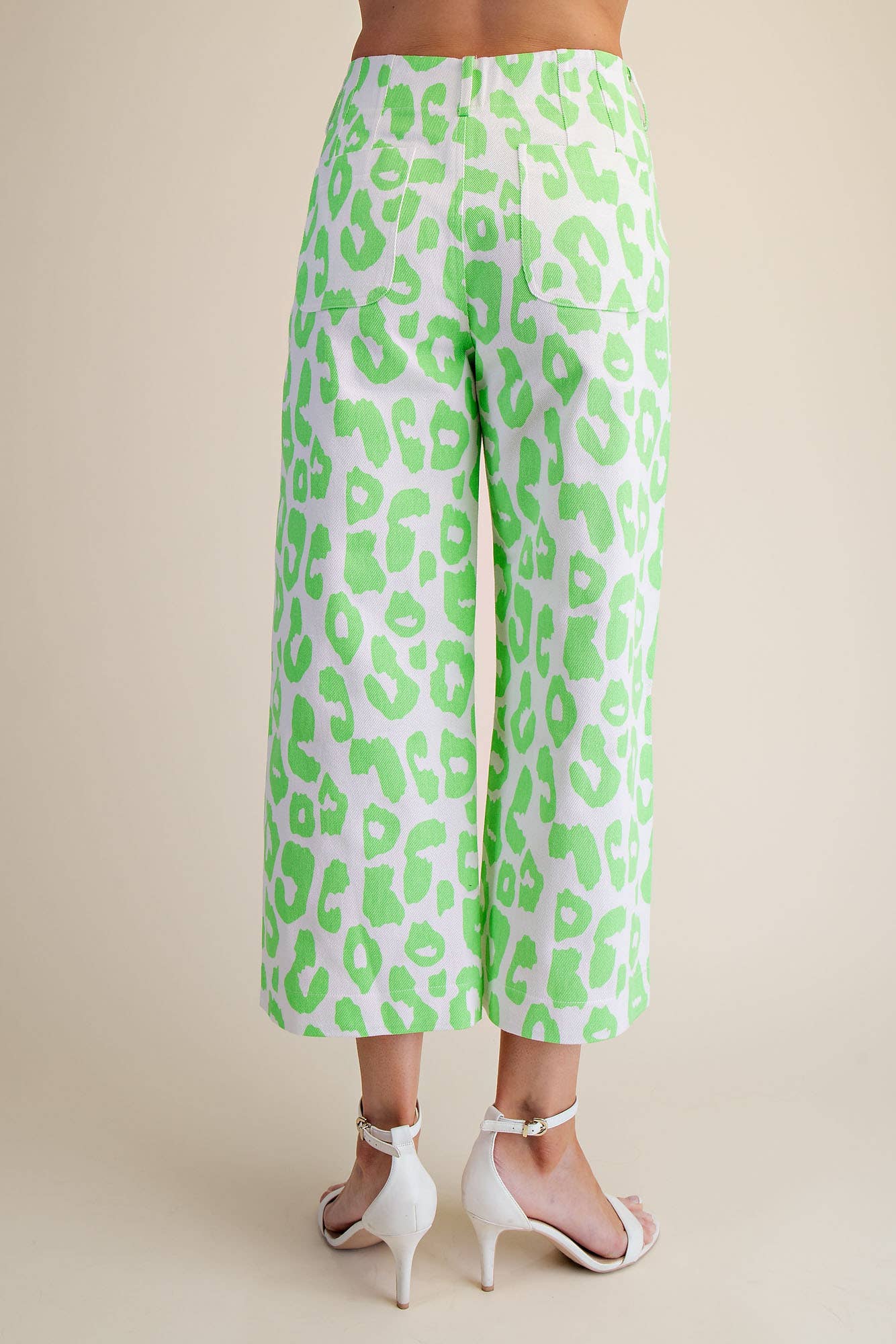 Colette Neon Green Leopard Pant