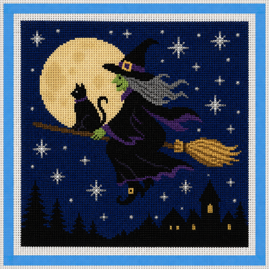 Witch’s Flight Needlepoint Canvas