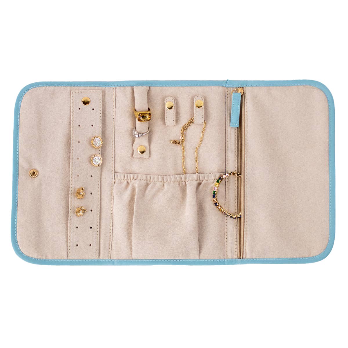 Kate Jewelry Roll   Blue   8.5x15