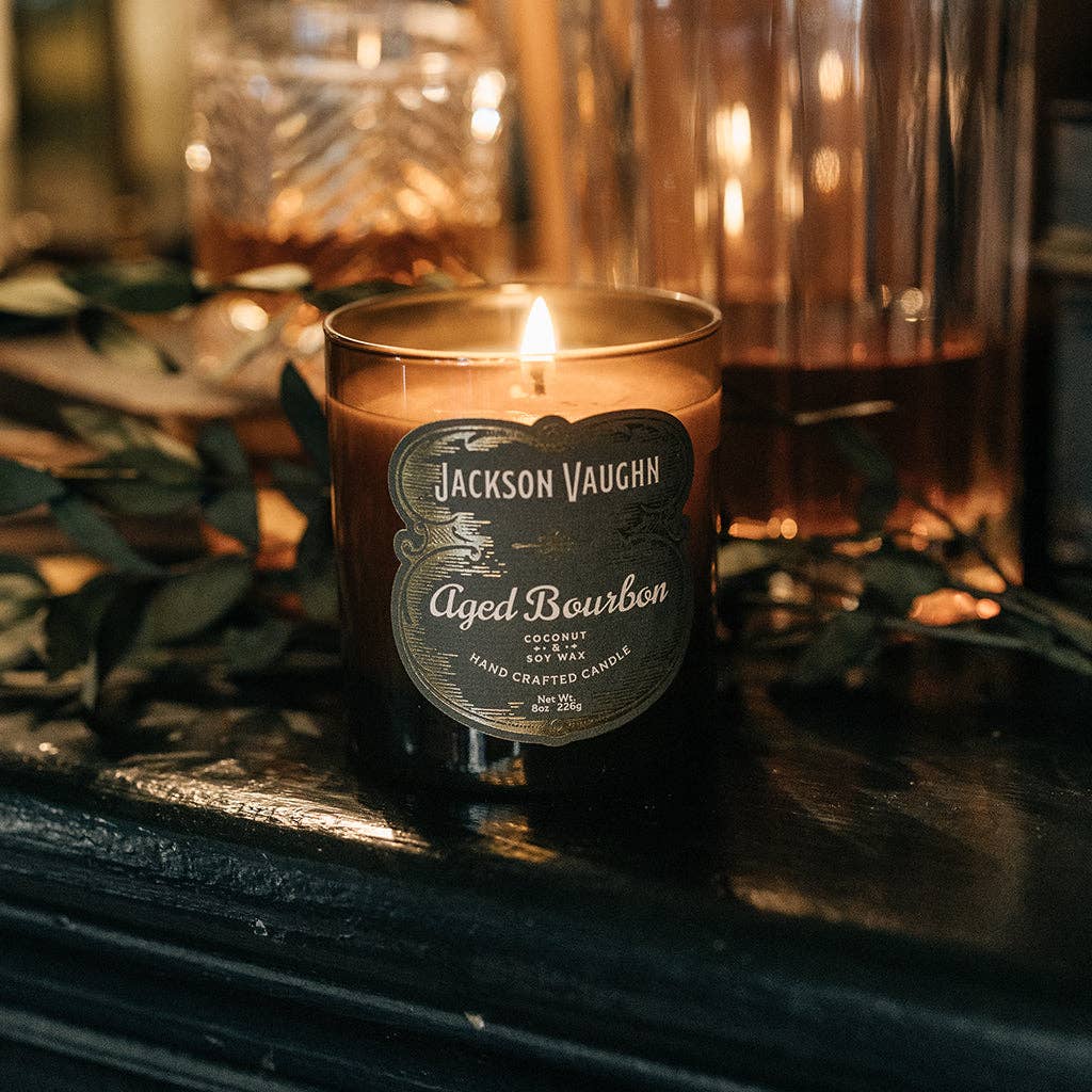 Jackson-Vaughn Headrick's Collection 11 oz. Candle- Aged Bourbon