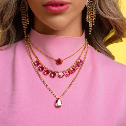 TOVA Krystal Necklace in Rose N11047R0