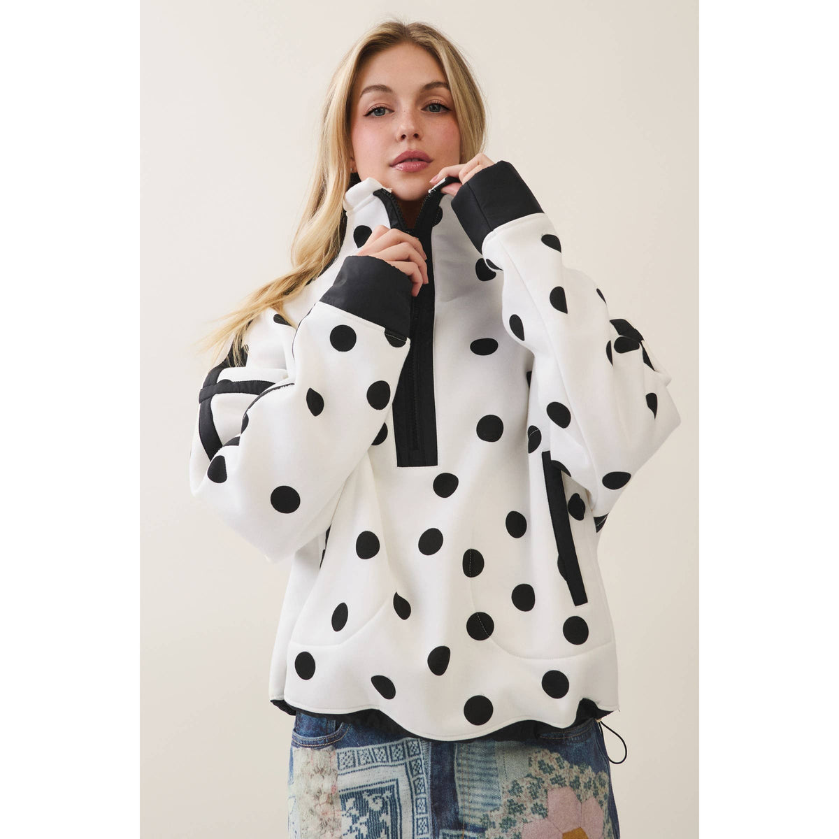 Polka Dot Pull Over