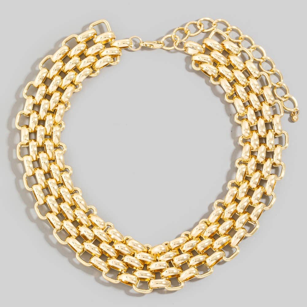 Chunky Layered Gold Chain Necklace