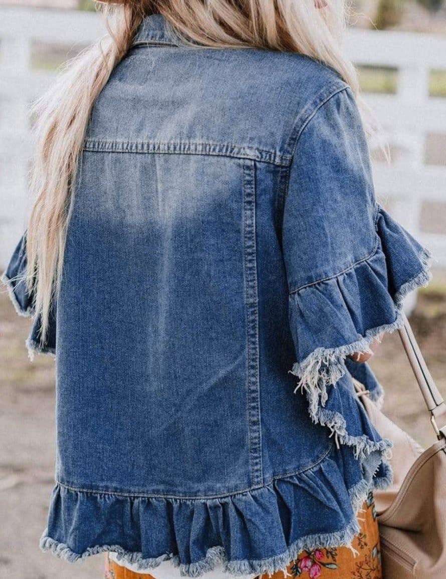 Raw Edge Denim Jacket