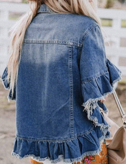 Raw Edge Denim Jacket