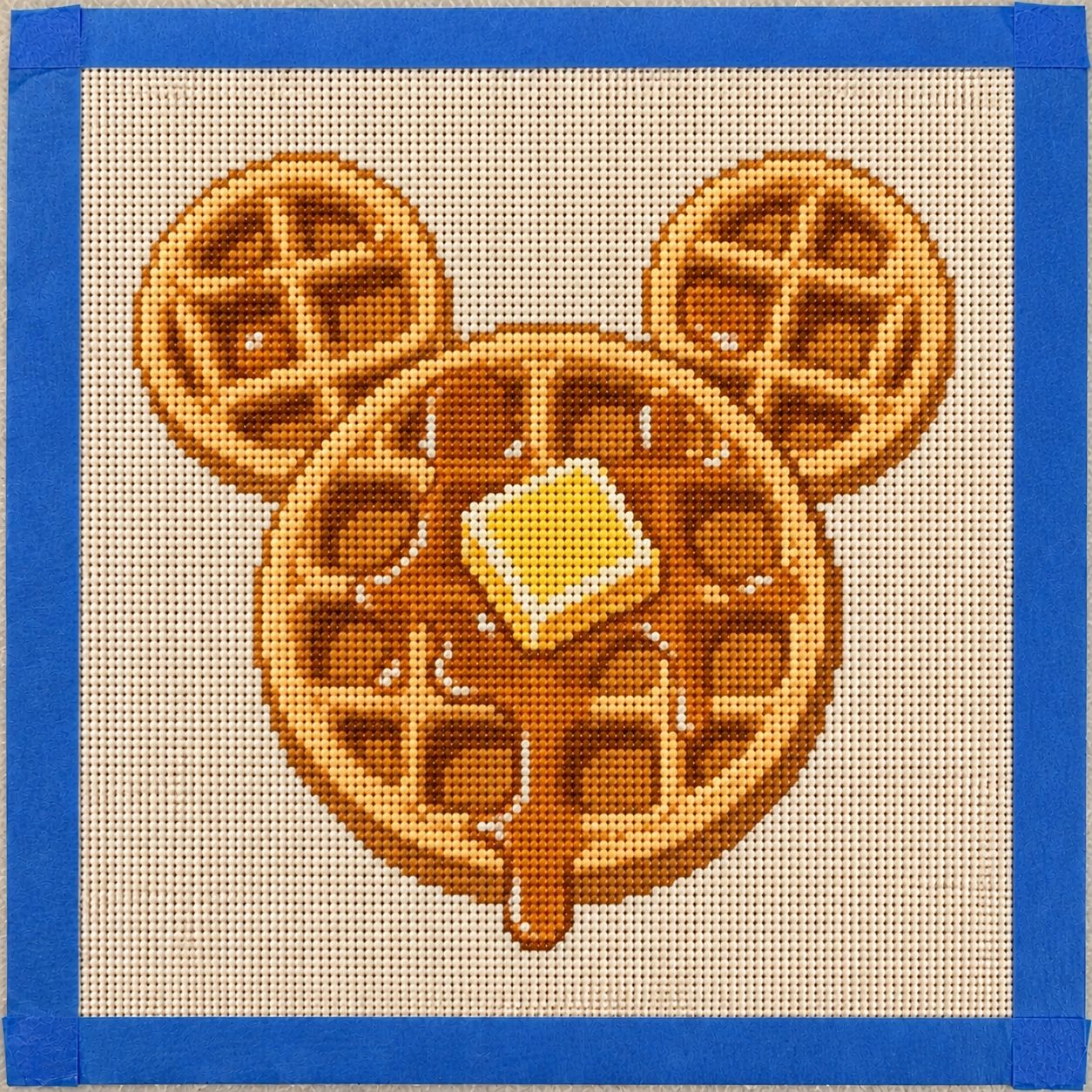 Vacation Waffles Printed Needlepoint Canvas