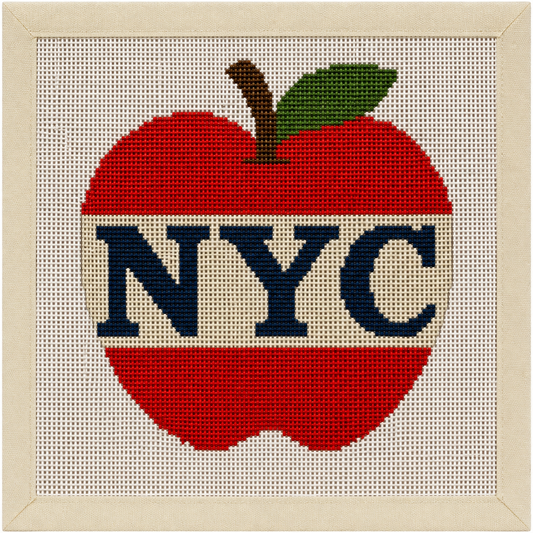 NYC Apple Printed Needlepoint Canvas