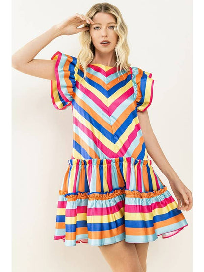 Colorful Days Ruffle Dress