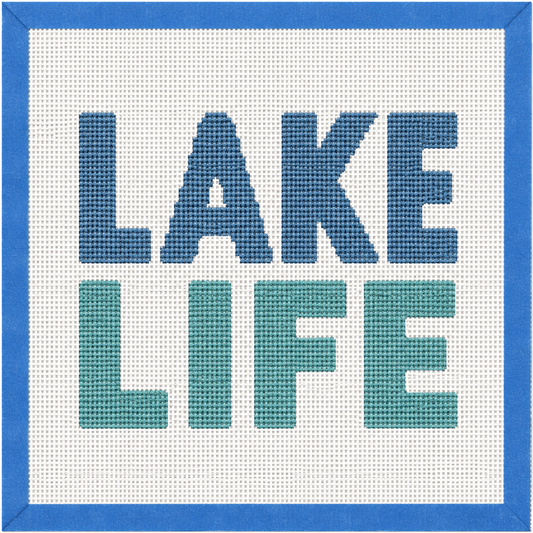 LAKE LIFE Printed Needlepoint Canvas