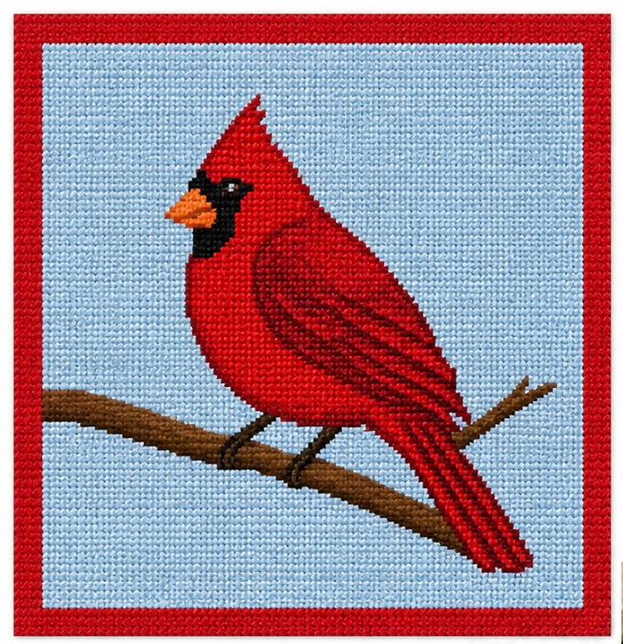 Cardinal Printed Needlepoint Canvas