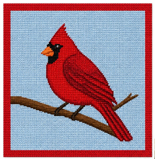 Cardinal Printed Needlepoint Canvas