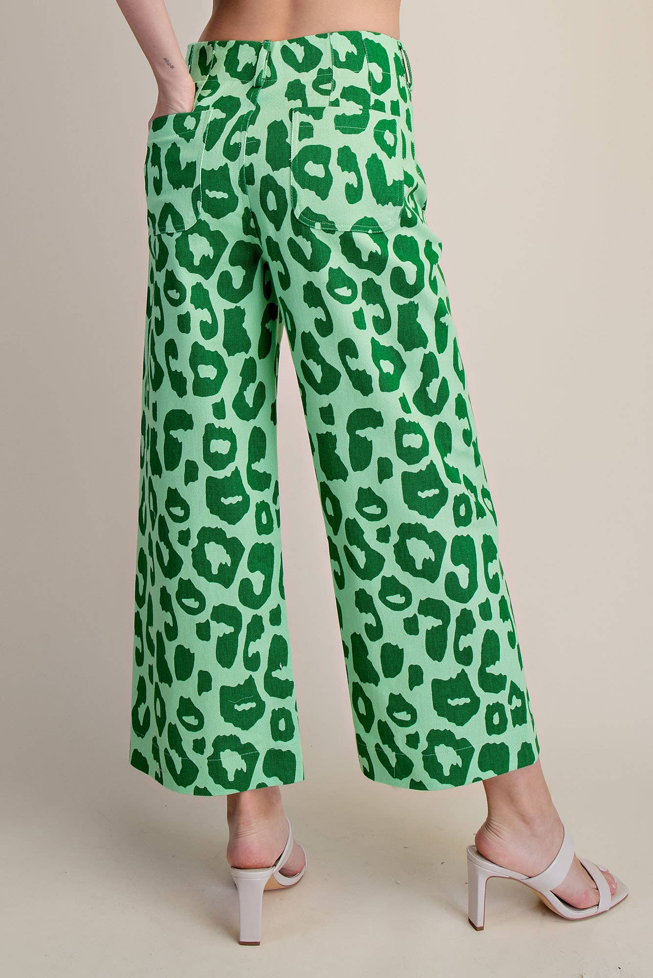 Colette Neon Green Leopard Pant