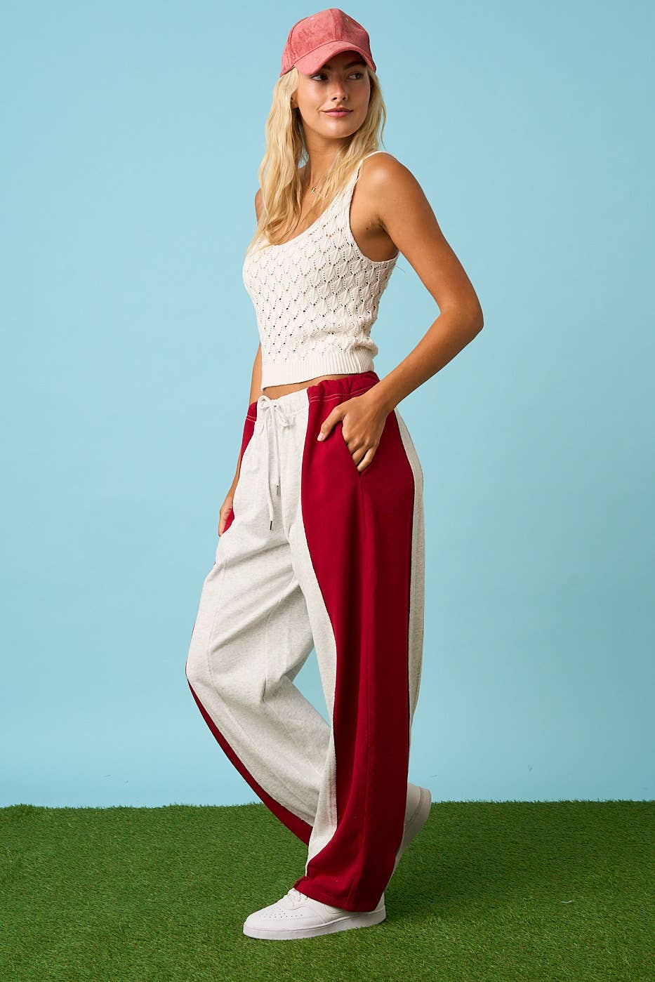 Two Tone Color Splice Jogger