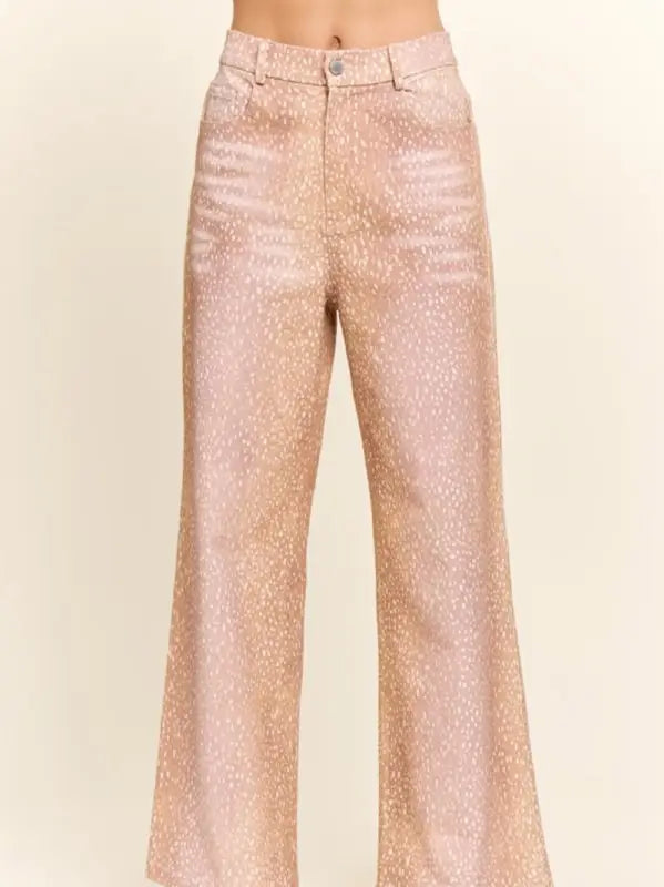 Antelope Print Elastic Waist Pant
