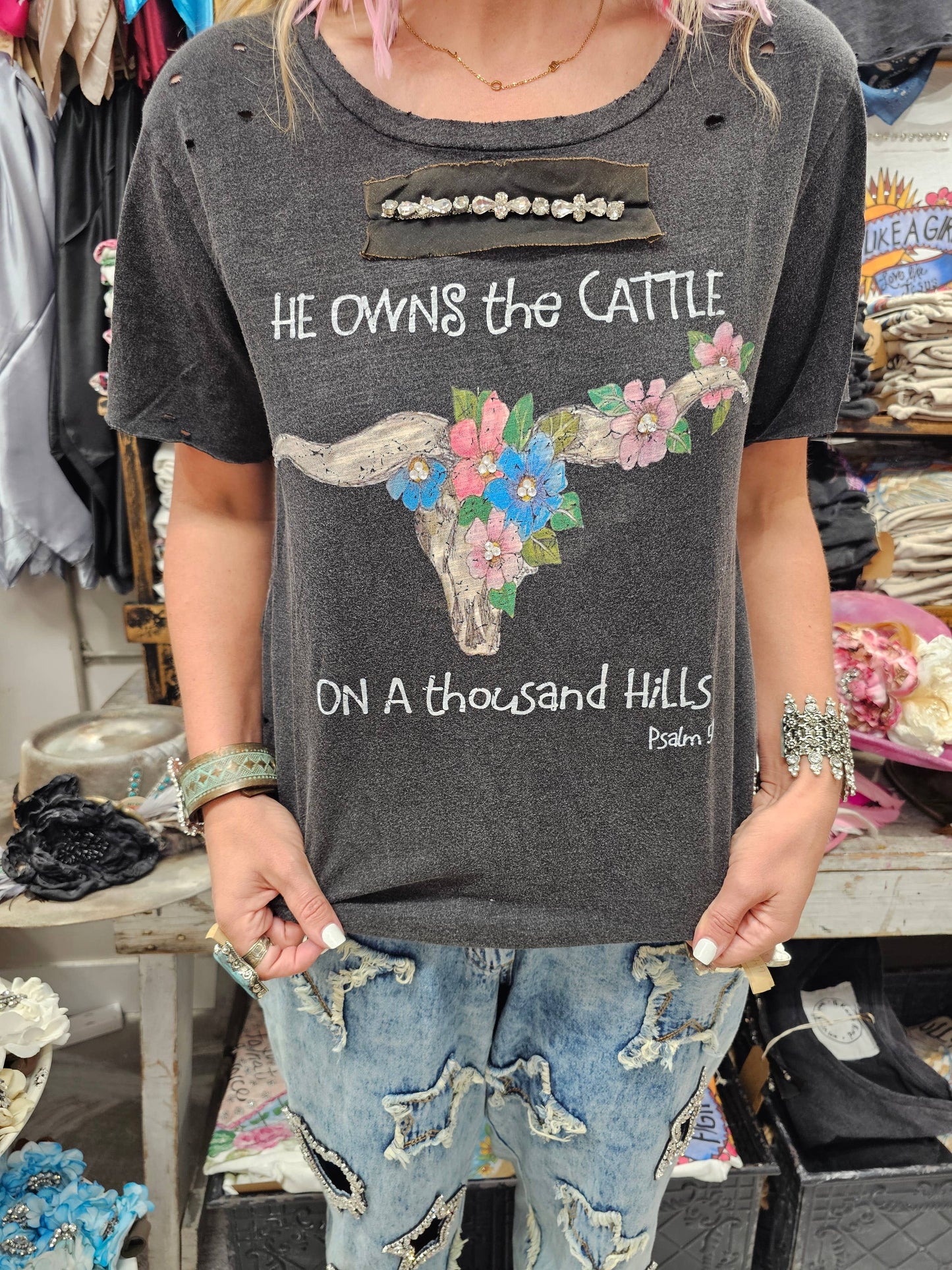 A Rare Bird He Owns The Cattle Tattered Tee