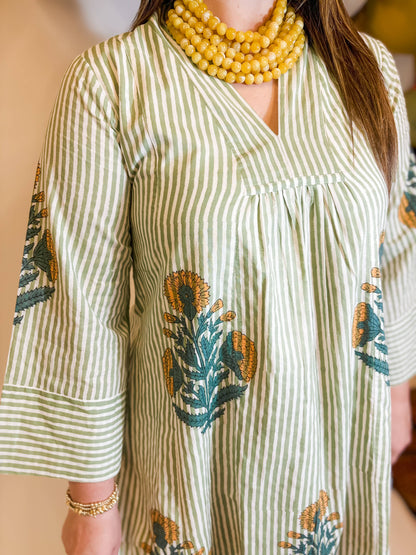 Crème Brûlée Caftan Dress