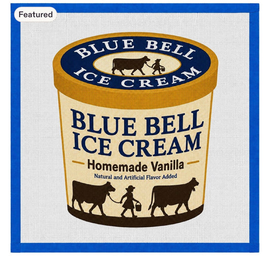 Blue Bell Ice Cream Needlepoint Canvas
