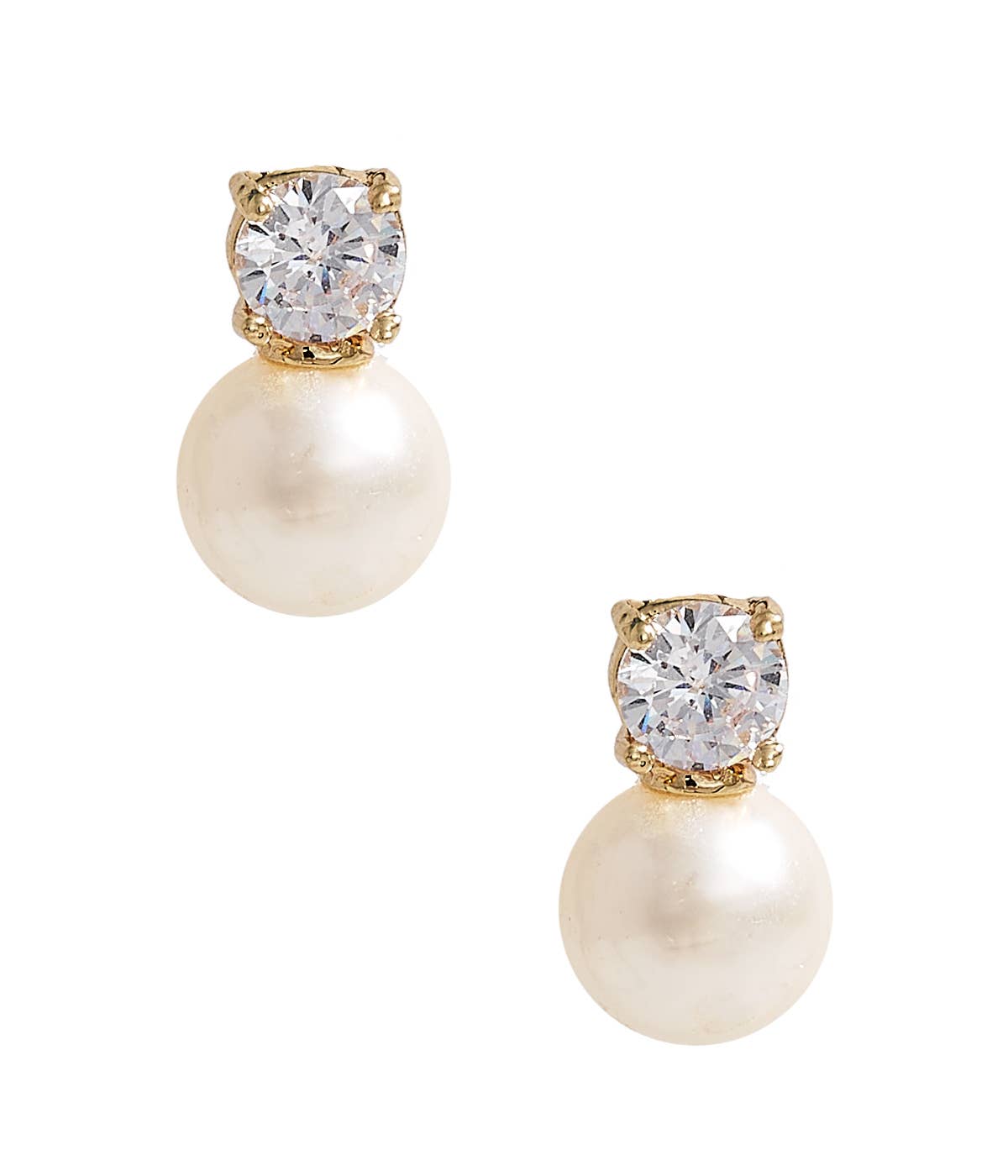 Carolyn Rhinestone and Pearl Stud