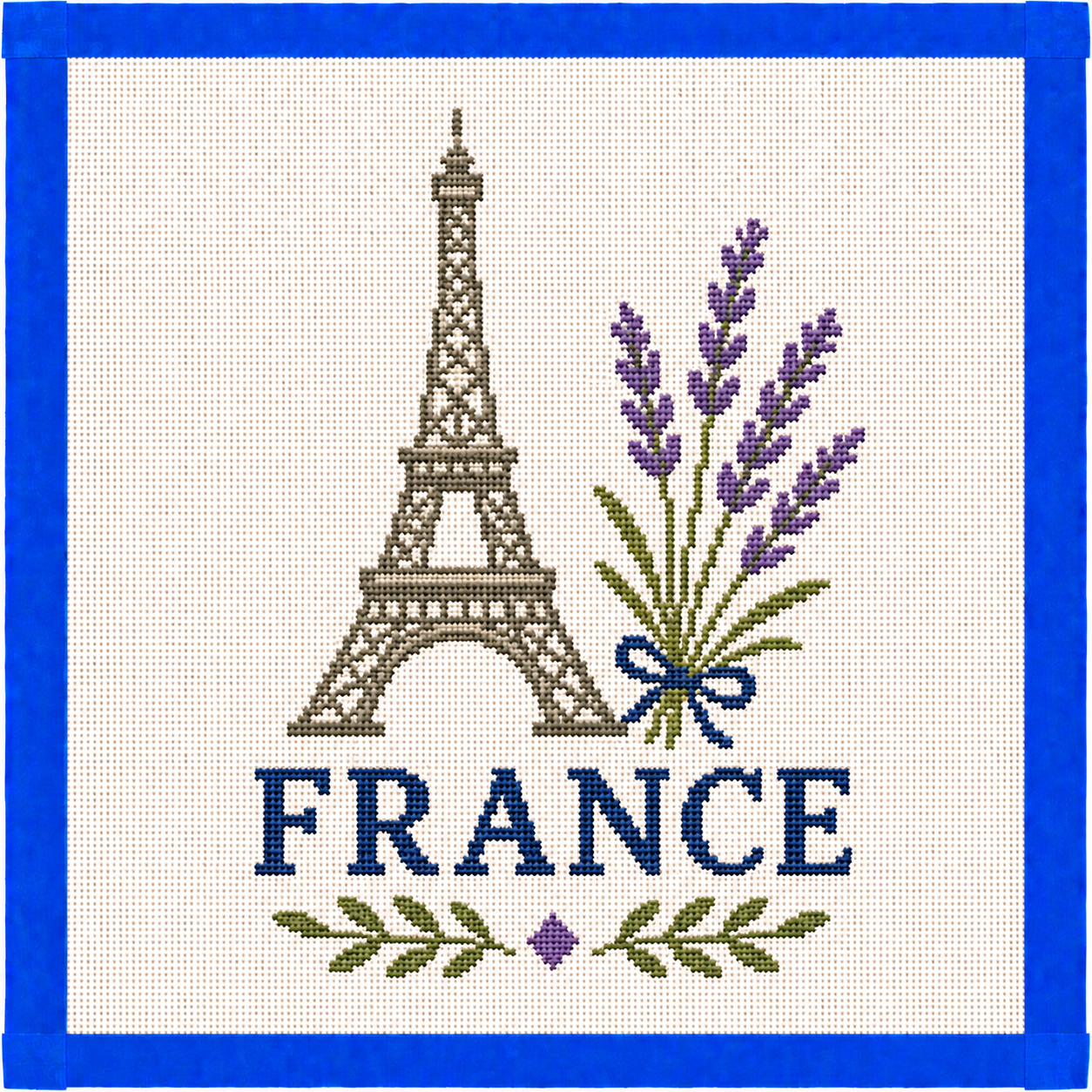 France Travel Needlepoint Canvas