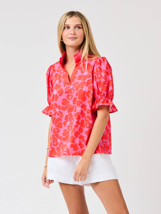 Pink Garden Samba Top