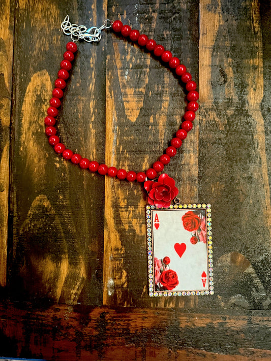 Gypsy South Ace of Hearts Necklace