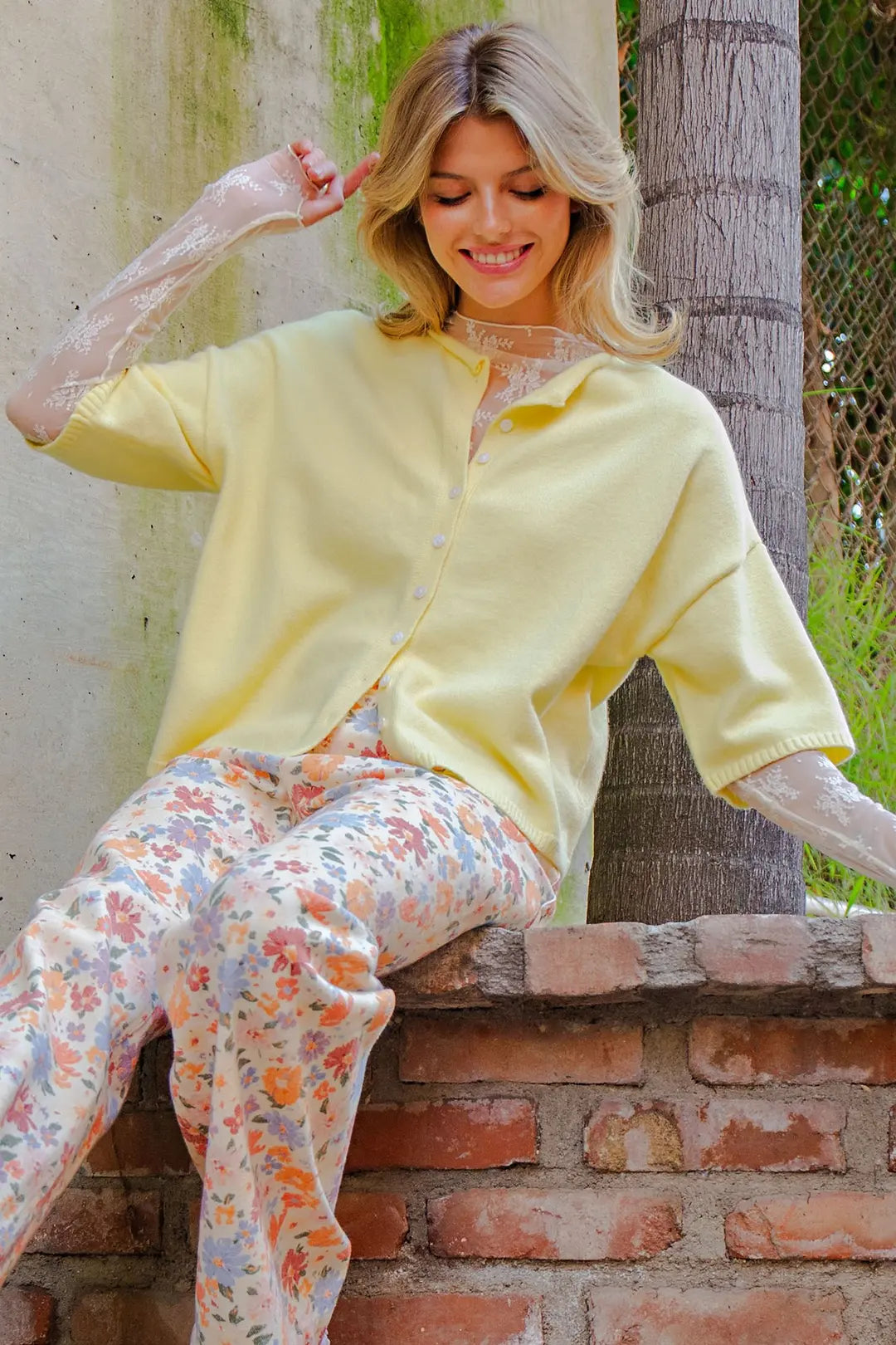 Sunshine Knit Half Sleeve Cardigan