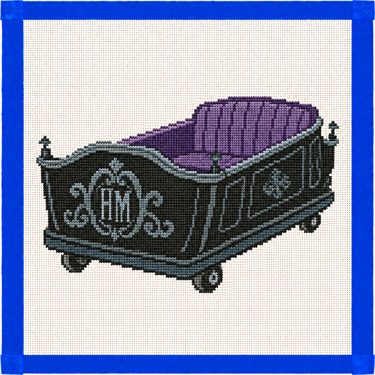 Buggy of Doom Theme Park Ride Needlepoint Canvas